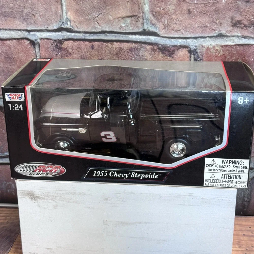 Motor Max 1955 Chevy Stepside Dale‎ Earnhardt #3 1/24 scale Die-cast SEALED NRFP